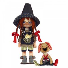 Набір для шиття ляльки та м’якої іграшки "Дівчинка з песиком"