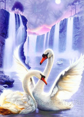 Набор алмазной мозаики "Пара лебедей"