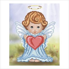 Схема для вышивки бисером "Ангелочек с сердечком"