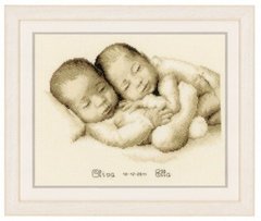 Набор для вышивки крестом "Новорожденные близнецы" (Twins Birth Sampler)
