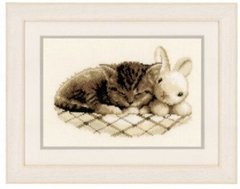 Набор для вышивки крестом "Спящий котенок" (Sleeping Kitten)