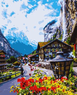 Картина за номерами "Квітуча Швейцарія"