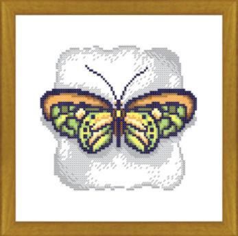 Канва с нанесенным рисунком "Бабочка"