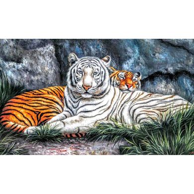 Набір алмазної мозаїки "Відпочинок тигрів"