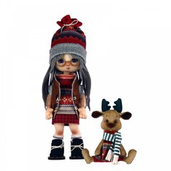 Набір для шиття ляльки та м’якої іграшки "Дівчинка з лосеням"