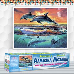 Набор алмазной мозаики "Игры дельфинов"