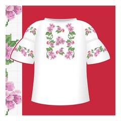 Бумажная схема для вышивки "Сорочка-вышиванка для девочки"