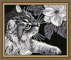 Набір алмазної мозаїки "Кіт з магнолією"