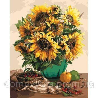 Картина по номерах "Чарівний букет соняшників"