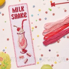 Набір для вишивки хрестиком "Закладка для книг "Milk Shake""