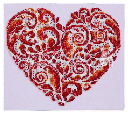 Схема для вышивки бисером "Кружевное сердце"