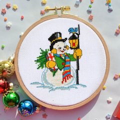 Набор для вышивки крестом "Снеговик"