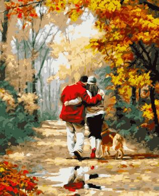 Картина по номерам "Осенняя прогулка"