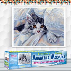 Набор алмазной мозаики "Кошка под одеялом"