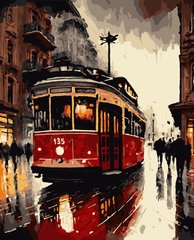 Картина за номерами "Осінній трамвай"