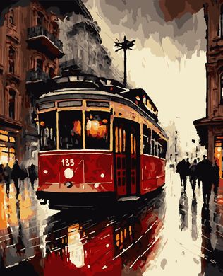 Картина за номерами "Осінній трамвай"