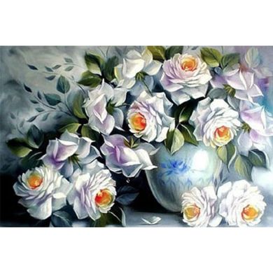 Набір алмазної мозаїки "Білі троянди"