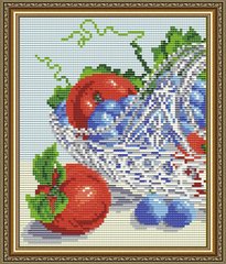 Набір алмазної мозаїки "В кришталі. Виноград з яблуками. Частина 1"