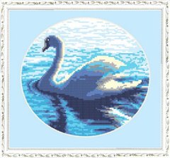 Канва с нанесенным рисунком "Лебедь"
